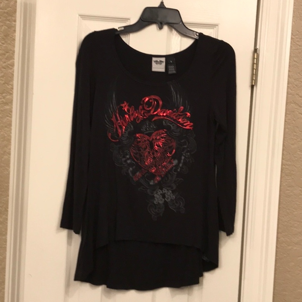 Women Harley Davidson Hi Lo Top Small